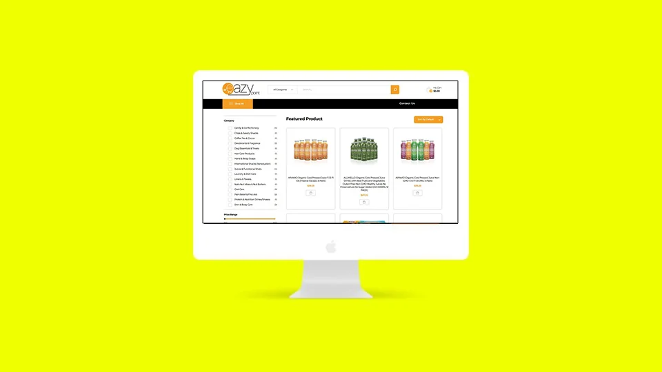 Screenshot of the Eazypoint online store homepage showcasing modern e-commerce website design, user-friendly layout, and optimized product listings.